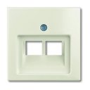ABB Basic55 2CKA001753A0097 Крышка розетки телефонной/компьютерной (2хRJ11/RJ45, слоновая кость)