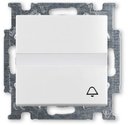 ABB Basic55 2CKA001413A1086 Выключатель одноклавишный (Н.О. контакт, поле для надписи, "звонок", 10 А, под рамку, скрытая установка, альпийский белый)