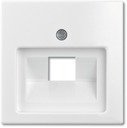 ABB Basic55 2CKA001753A0096 Крышка розетки телефонной/компьютерной (RJ11/RJ45, альпийский белый)