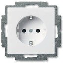 ABB Basic55 2CKA002011A6155 Розетка с заземляющим контактом (16 А, винтовые клеммы, под рамку, скрытая установка, альпийский белый)