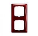 ABB Basic55 2CKA001725A1517 Рамка 2-постовая (foyer-красный)