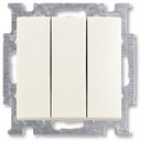 ABB Basic55 2CKA001012A2183 Выключатель трехклавишный (16 А, под рамку, скрытая установка, chalet-белый)