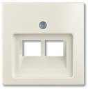 ABB Basic55 2CKA001753A0209 Крышка розетки телефонной/компьютерной (2хRJ11/RJ45, chalet-белый)