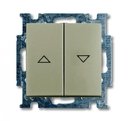 ABB Basic55 2CKA001012A2166 Выключатель двухклавишный жалюзийный (10 А, под рамку, скрытая установка, шампань)