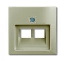 ABB Basic55 2CKA001753A0203 Крышка розетки телефонной/компьютерной (2хRJ11/RJ45, шампань)