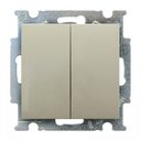 ABB Basic55 2CKA001012A2171 Переключатель двухклавишный (10 А, под рамку, скрытая установка, шампань)