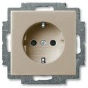 ABB Basic55 2CKA002011A6146 Розетка с заземляющим контактом (16 А, винтовые клеммы, под рамку, скрытая установка, альпийский шампань)
