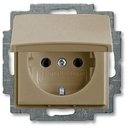 ABB Basic55 2CKA002018A1498 Розетка с заземляющим контактом (16 А, крышка, под рамку, скрытая установка, альпийский шампань)