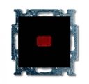 ABB Basic55 2CKA001012A2180 Переключатель одноклавишный с N-клеммой (10 А, индикация, под рамку, скрытая установка, chateau-черный)