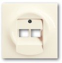 ABB Impuls 2CKA001753A0083 Накладка розетки телефонной/компьютерной (2хRJ11/RJ45, слоновая кость)