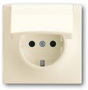 ABB Impuls 2CKA002018A1488 Розетка Schuko (16A, под рамку, с/у, з/к, крышка, слоновая кость)