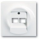 ABB Impuls 2CKA001753A9004 Накладка розетки телефонной/компьютерной (2хRJ11/RJ45, белая)