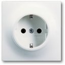 ABB Impuls 2CKA002013A5335 Розетка Schuko (16A, под рамку, с/у, з/к, шторки, белый бархат)