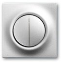ABB Impuls 2CKA001753A0065 Клавиша двойная (подсветка, серебристо-алюминиевый)
