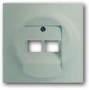 ABB Impuls 2CKA001753A9038 Накладка розетки телефонной/компьютерной (2хRJ11/RJ45, шампань)