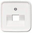 ABB Reflex 2CKA001753A8394 Накладка телефонной/компьютерной розетки (RJ11/RJ45, наклонный, альпийский-белый)