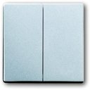 ABB Future Linear 2CKA001751A3092 Клавиша двойная (с возм. подсветки, серебристо-алюминиевая)