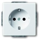 ABB Carat/Future Linear/Solo/Busch-Axcent 2CKA002013A5372 Розетка с заземляющим контактом (16A, безвинт. клеммы, под рамку, скрытая установка, шторки, белая)