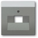 ABB Solo 1710-0-3852 Накладка телефонной/компьютерной розетки (RJ11/RJ45, наклонный, серый)