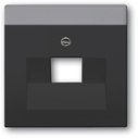 ABB Future Linear 2CKA001710A3912 Крышка для телефонной/компьютерной розетки (RJ11/RJ12/RJ45, поле для надписи, черный бархат)