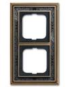 ABB BJE Династия 2CKA001754A4596 Рамка 2-ая (античная латунь/черная роспись)
