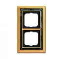 ABB BJE Династия 2CKA001754A4576 Рамка 2-ая (полированная латунь/черная роспись)