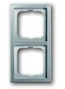 ABB Pure steel 2CKA001754A4501 Рамка 2-постовая (универсал, стальной)
