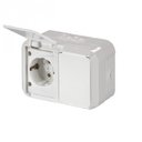 ABB Jussi 2TKA000765G1 Розетка двойная (16 А, IP44, в сборе, крышка, о/у, з/к, белый)
