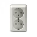 ABB Jussi 2TKA000758G1 Розетка двойная (16 А, в сборе, о/у, з/к, белый)
