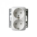 ABB Jussi 2TKA000939G1 Розетка двойная (16 А, под рамку, с/у, з/к, белый)