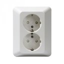 ABB Jussi 2TKA000761G1 Розетка двойная (16 А, в сборе, с/у, з/к, белый)