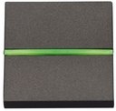 ABB Zenit 2CLA220120N1801 Выключатель одноклавишный двухполюсный 2 модуля (16 А, с возм. подсветки, под рамку, скрытая установка, антрацит)
