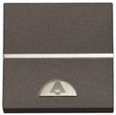 ABB Zenit 2CLA220400N1801 Кнопка с Н.О. контактом 2 модуля (16 А, с возм. подсветки, "звонок", под рамку, скрытая установка, антрацит)