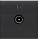 ABB Zenit 2CLA225070N1801 Розетка телевизионная (TV, под рамку, скрытая установка, антрацит)