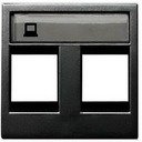 ABB Zenit 2CLA221820N1801 Крышка двойной телефонной/компьютерной розетки (антрацит)