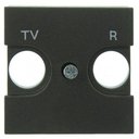 ABB Zenit 2CLA225080N1801 Крышка двойной телевизионной розетки (TV/Radio, антрацит)