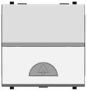 ABB Zenit 2CLA220400N1101 Кнопка с Н.О. контактом 2 модуля (16 А, с возм. подсветки, "звонок", под рамку, скрытая установка, альпийский белый)