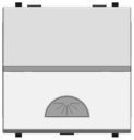 ABB Zenit 2CLA220420N1101 Кнопка с Н.О. контактом 2 модуля (16 А, с возм. подсветки, "свет", под рамку, скрытая установка, альпийский белый)