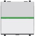 ABB Zenit 2CLA220150N1101 Выключатель одноклавишный двухполюсный 2 модуля (16 А, индикация, под рамку, скрытая установка, альпийский белый)