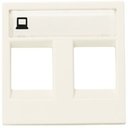 ABB Zenit 2CLA221820N1101 Крышка двойной телефонной/компьютерной розетки (белая)