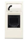 ABB Zenit 2CLA211760N1101 Розетка телефонная (RJ12, 6 контактов, 1 модуль, под рамку, скрытая установка, белый)