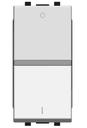 ABB Zenit 2CLA210120N1301 Выключатель одноклавишный двухполюсный 1 модуль (16 А, с возм. подсветки, под рамку, скрытая установка, серебристый)