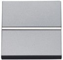 ABB Zenit 2CLA220460N1301 Кнопка с Н.З. контактом 2 модуля (16 А, с возм. подсветки, под рамку, скрытая установка, серебристый)