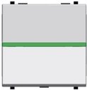 ABB Zenit 2CLA220150N1301 Выключатель одноклавишный двухполюсный 2 модуля (16 А, индикация, под рамку, скрытая установка, серебристый)