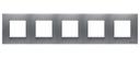 ABB Zenit 2CLA227500N1301 Рамка 5-постовая (2+2+2+2+2 модуля, серебро)