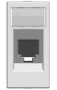 ABB Zenit 2CLA211760N1301 Розетка телефонная (RJ12, 6 контактов, 1 модуль, под рамку, скрытая установка, серебро)