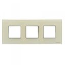 ABB Zenit 2CLA227300N3501 Рамка 3-постовая (2+2+2 модуля, стекло жемчужное)