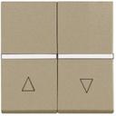 ABB Zenit 2CLA224400N1901 Выключатель жалюзийный двойной (16А, без фиксации, под рамку, с/у, шампань)