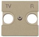 ABB Zenit 2CLA225080N1901 Крышка двойной телевизионной розетки (TV/Radio, шампань)
