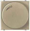 ABB Zenit 2CLA226020N1901 Светорегулятор электронный поворотный (400 Вт, подсветка, под рамку, скрытая установка, 2 модуля, шампань)